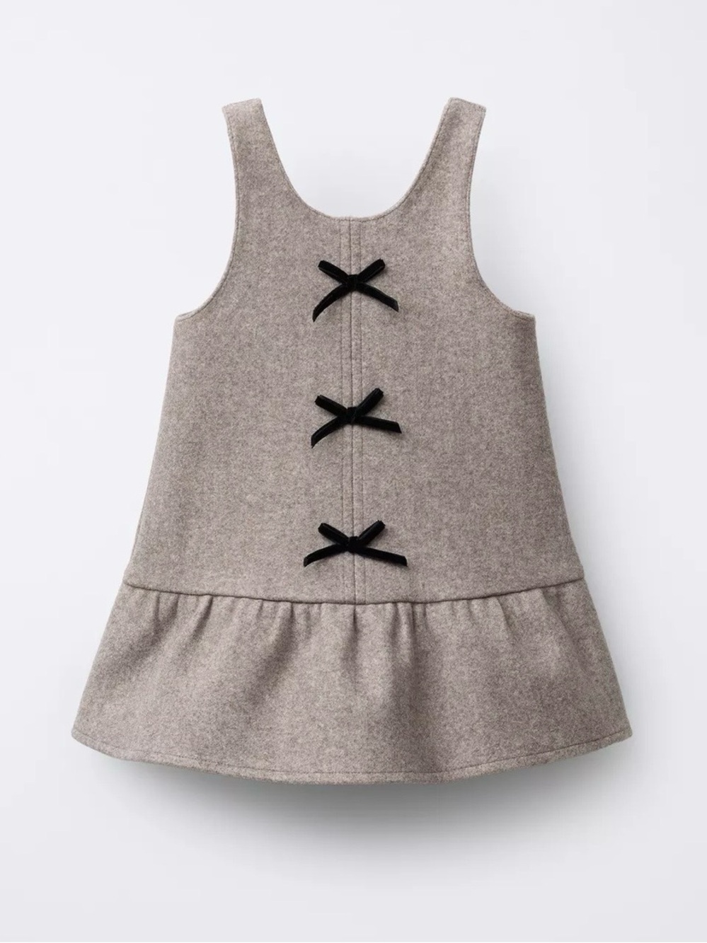 ZARA Baby Girl Toddler Velvet Bow Pinafore Dress Sz 3T NWT